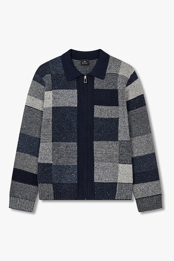 PAUL SMITH [PS PAUL SMITH] 톤 패치워크 집업 가디건 | 신세계V
