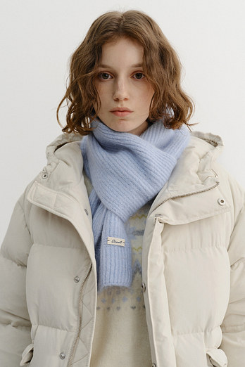 DUNST UNISEX KNITTED ALPACA MUFFLER SOFT BLUE_UDMU5F101B1 | 신세계V