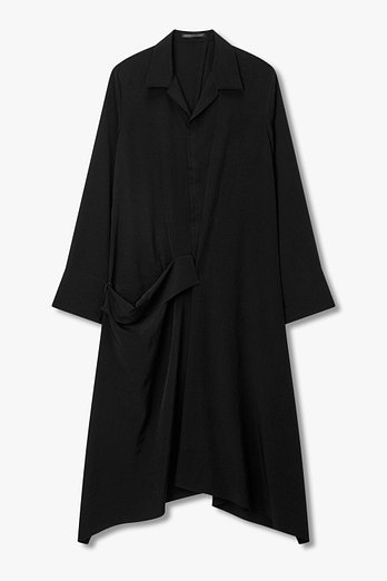 Yohji Yamamoto [FEMME]드레이프 디테일 셔츠 드레스 | 신세계V