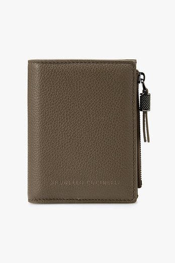 BRUNELLO CUCINELLI 여성 모닐리 지퍼 풀러 레더 컴팩트 지갑 | 신세계V