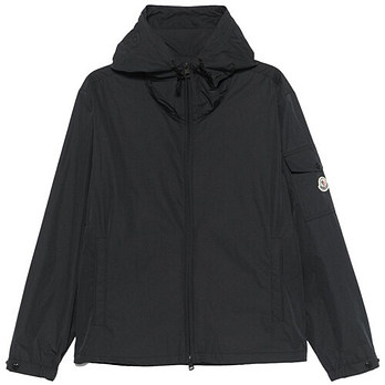 MONCLER SASSIERE 사씨에르 로고 패치 후드 윈드 브레이커 자켓 블랙 남성 자켓 1A00120 59876 999 46407021 | 신세계V