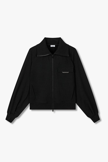 BRUNELLO CUCINELLI 여성 와이드 카라 포켓 집업 자켓 | 신세계V