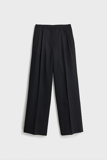 POTTERY W Two Pleated Wide Pants Black | 신세계V