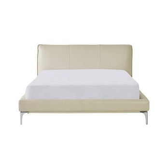 CASAMIA 로베르 가죽침대 라이트그레이 Q (퀸), 버베나 매트포함, 미디움하드타입 | 신세계V