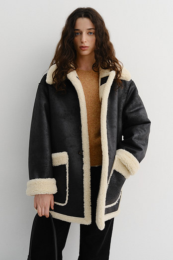 DUNST UNISEX REVERSIBLE SHEARLING JACKET BLACK_UDJU5D121BK | 신세계V