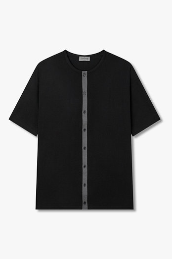 Yohji Yamamoto [HOMME]코튼 숏 슬리브 버튼업 티셔츠 | 신세계V