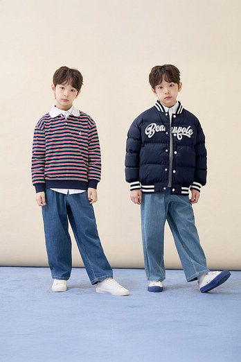 BEANPOLE KIDS [시즌오프30%][BEANPOLE KIDS] 26SS 간절기 커브드 데님 팬츠 (2종 택1) | 신세계V
