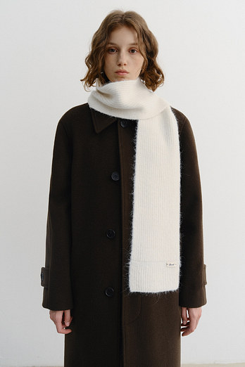 DUNST UNISEX KNITTED ALPACA MUFFLER IVORY_UDMU5F101IV | 신세계V