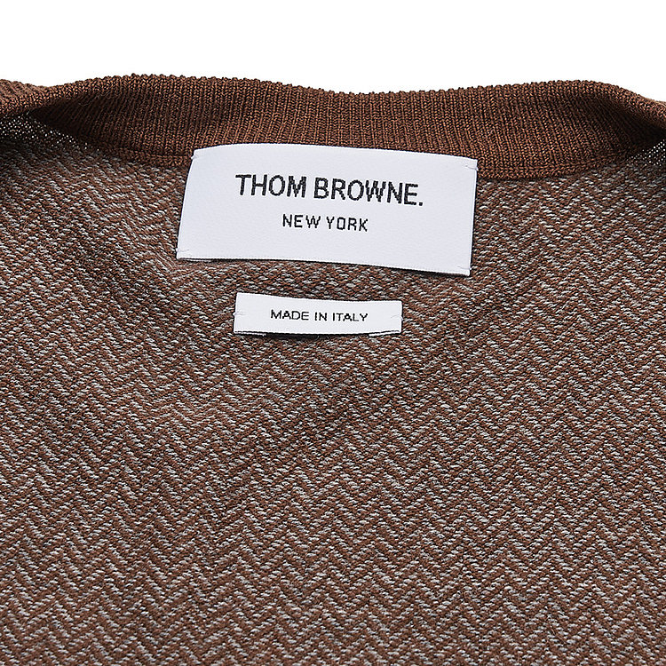 THOM BROWNE(톰브라운) [톰브라운] 자카드 크루넥 울 가디건 FKC470A Y1014 210 /1 | 신세계V