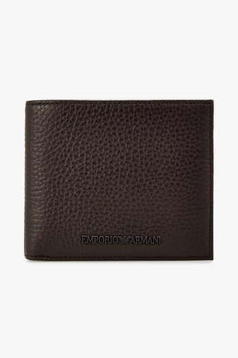 EMPORIO ARMANI 남성 텀블 레더 폴드 지갑 | 신세계V