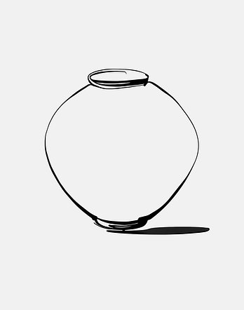 THE DOT Drawing Moon Jar L | 신세계V