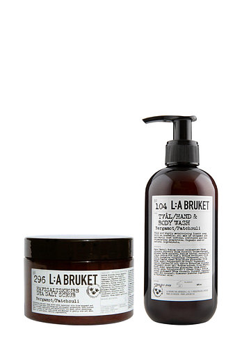 LA BRUKET 베르가모트/패출리 핸드&바디워시 240ml + 씨 솔트 스크럽 420g 세트 | 신세계V