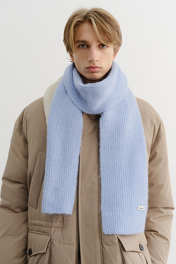 DUNST UNISEX KNITTED ALPACA MUFFLER SOFT BLUE_M_UDMU5F101B1 | 신세계V