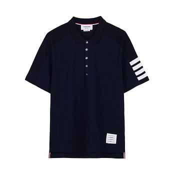 THOM BROWNE [톰브라운] SS26 남성 4바 폴로 티셔츠 MJP192A 07323 415 | 신세계V