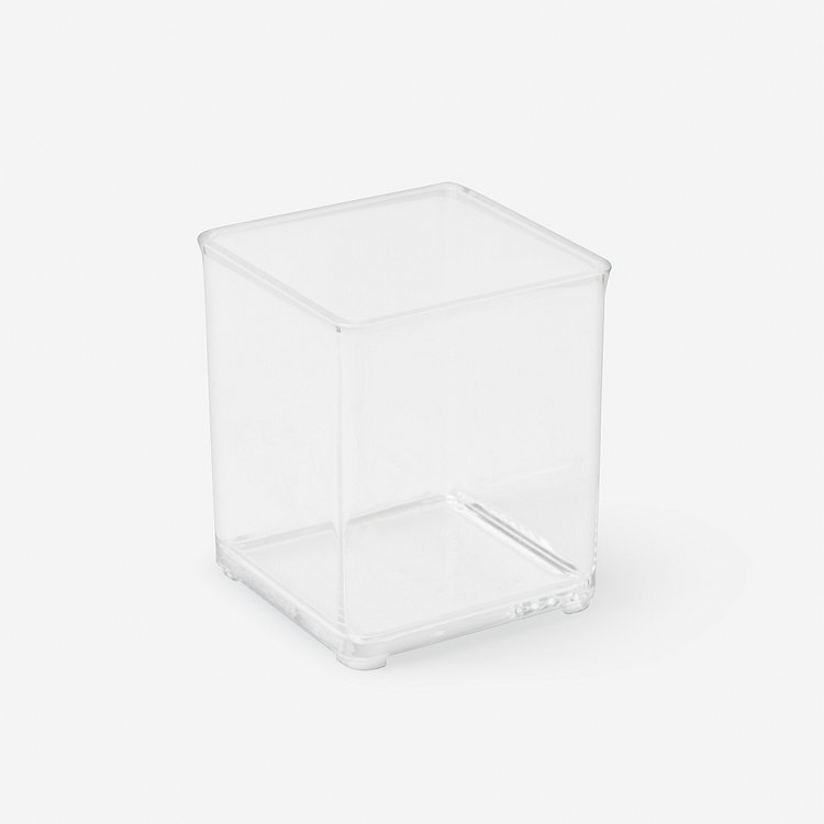 투명 깔끔 아크릴 정사각꽂이 8.2x8.2x9.6cm