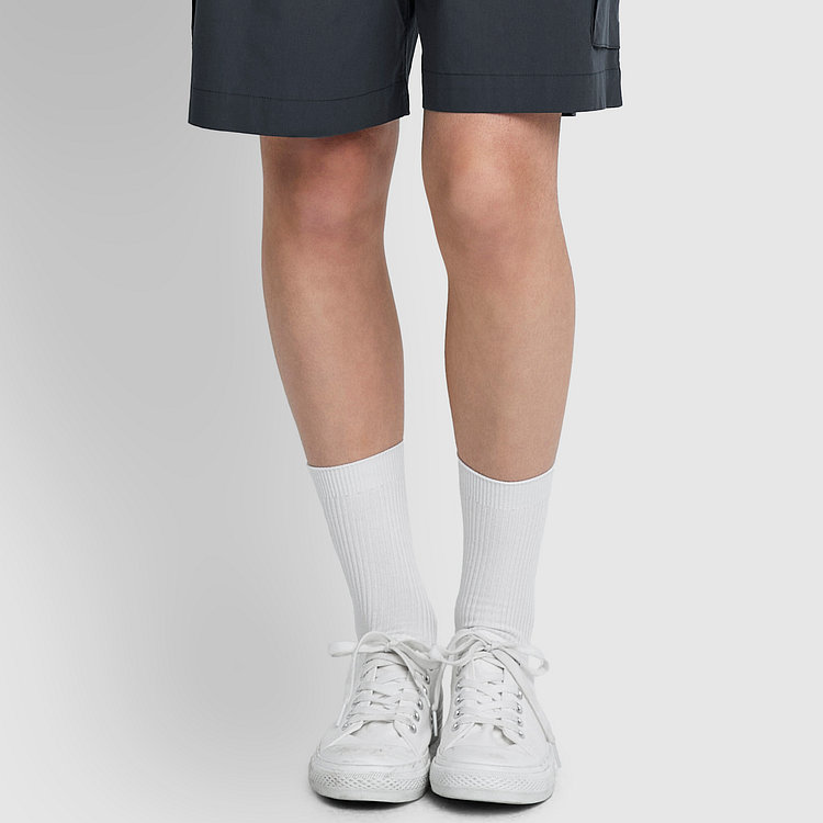 여 코튼 립 장목 양말 1족