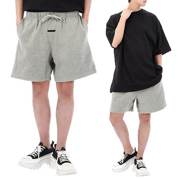 FEAR OF GOD [피어오브갓] 에센셜 시그니처 클래식 스웨트 숏 팬츠 160SP262003F CONCRETEHEATHERDARK | 신세계V