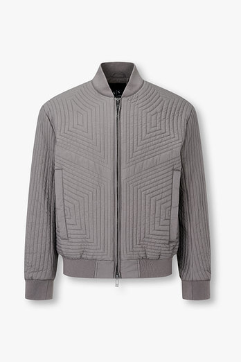 ARMANI EXCHANGE 남성 퀼팅 디테일 나일론 블루종 자켓 | 신세계V