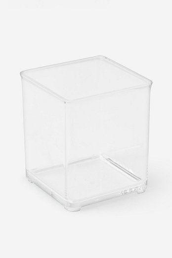 JAJU 투명 깔끔 아크릴 정사각꽂이 8.2x8.2x9.6cm | 신세계V