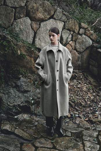 MUSEE NOIR Belted Balmacaan Merino Wool_Gray | 신세계V