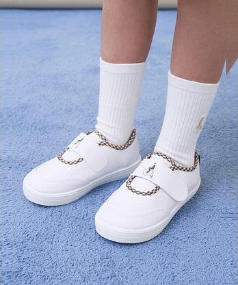 BEANPOLE KIDS [시즌오프30%][26SS 5%][BEANPOLE KIDS] 체크포인트 벨크로 실내화  베이지 (BI61K3U01A) | 신세계V