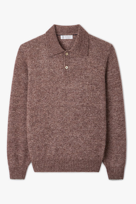 BRUNELLO CUCINELLI(브루넬로 쿠치넬리) 남성 알파카 블렌드 헤어리 니트 | 신세계V