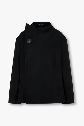 Yohji Yamamoto [FEMME]오프센터 버튼 울 자켓 | 신세계V