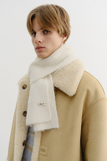 DUNST UNISEX KNITTED ALPACA MUFFLER IVORY_M_UDMU5F101IV | 신세계V