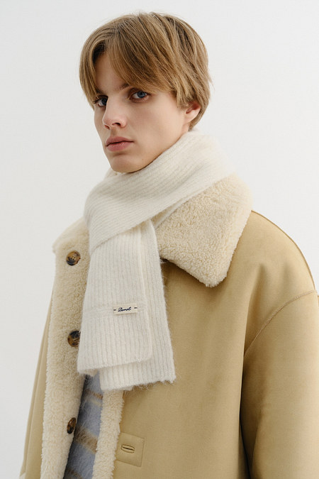 DUNST UNISEX KNITTED ALPACA MUFFLER IVORY_M_UDMU5F101IV | 신세계V