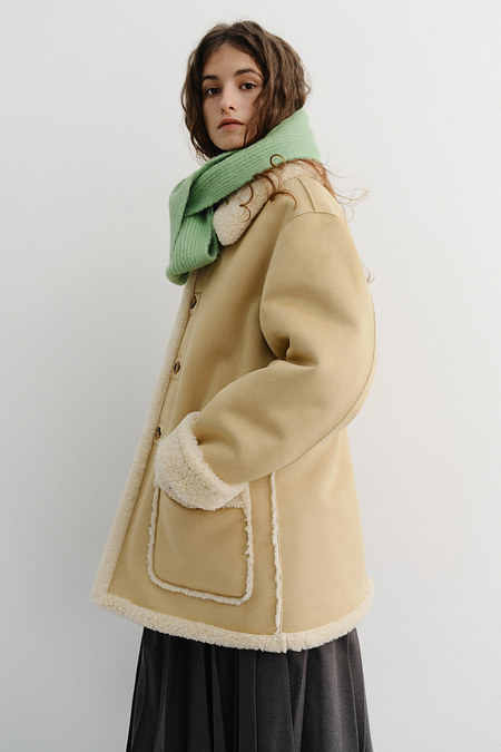 DUNST UNISEX REVERSIBLE SHEARLING JACKET LIGHT BEIGE_UDJU5D121I1 | 신세계V