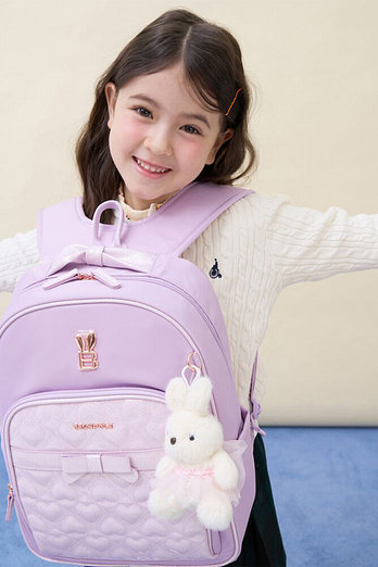 BEANPOLE KIDS [시즌오프30%][26SS 5%][BEANPOLE KIDS] 리본 퀼팅 여아 책가방 2SET  라이트 퍼플 (BI61D4G07V) | 신세계V