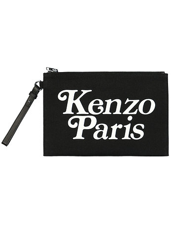 KENZO [KENZO] 24SS 로고 프린팅 라지 클러치백 블랙 8PM902 F35 99 | 신세계V