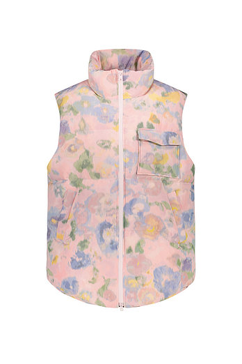 YVES SALOMON [공식] 이브살로몬 플라워 패딩 조끼 | 신세계V