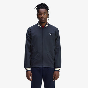 FRED PERRY [공식][Made in England] 메이드 인 잉글랜드 트윌 테니스 봄버 재킷 - 네이비 AFPM2611331-608 | 신세계V