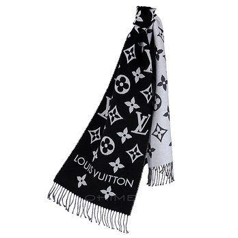LOUIS VUITTON (당일출고)(선물포장) 루이비통 머플러 LV 에센셜 WOOL 100% 블랙 | 신세계V