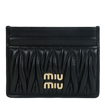 MIU MIU 미우미우 26FW 여성 마테라쎄 카드지갑 블랙 5MC076 AFPP F0002 | 신세계V