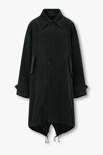 Yohji Yamamoto [Y's]드로스트링 디테일 오버 핏 코트 | 신세계V