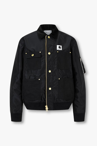 SACAI(사카이) [CARHARTT WIP] 남성 나일론 트윌 덕 블루종(블랙) | 신세계V