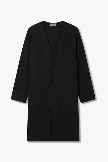 Yohji Yamamoto [HOMME]자카드 칼라리스 롱 자켓 | 신세계V
