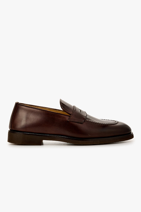 BRUNELLO CUCINELLI(브루넬로 쿠치넬리) 남성 카프스킨 페니 로퍼 | 신세계V