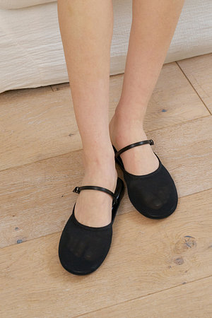 ROIERE(로이에르) Mesh Ballet Mule_R26061_black | 신세계V