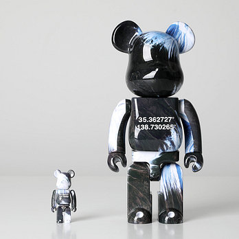 KINKIROBOT 킨키로봇 400%+100% 베어브릭 벤자민그랜트 오버뷰 후지 (2204008) | 신세계V