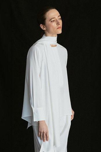 Mare di Mari Silk Scarf Blouse - Ivory | 신세계V