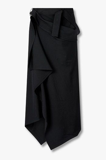 Yohji Yamamoto [REGULATION]드레이프 벨티드 울 스커트 | 신세계V