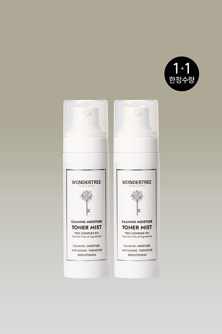 WONDERTREE [1+1&사은품 본품증정] [진정과 보습이 오래 남는 항산화 케어] 카밍 모이스처 토너 미스트 100ml (모이스트 너리싱 로션 50ml 본품 증정) | 신세계V