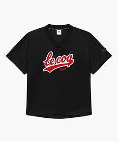 LECOQ GOLF(르꼬끄 골프) 여성 메쉬 싸커 반팔 티셔츠 GR122LRS31_BLCK | 신세계V