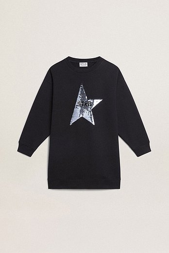 GOLDEN GOOSE KOREA [공식 스토어] 골든구스  아동 스타 다크 블루 스웨트셔츠 드레스 GKP01278 P001093 50773 | 신세계V