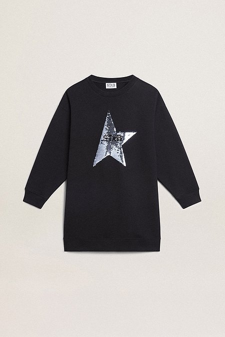 GOLDEN GOOSE KOREA [공식 스토어] 골든구스  아동 스타 다크 블루 스웨트셔츠 드레스 GKP01278 P001093 50773 | 신세계V