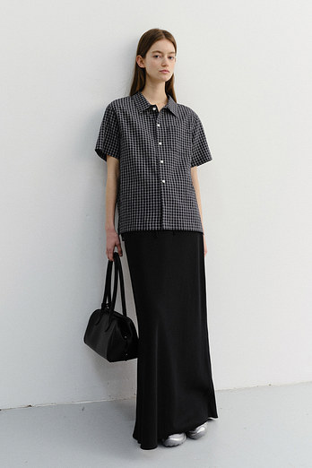 DUNST UNISEX CHECKED PAJAMA SHIRT BLACK CHECK_UDSH6B133BK | 신세계V