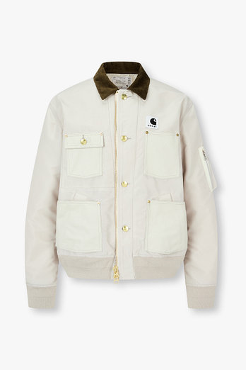 SACAI [CARHARTT WIP] 남성 나일론 트윌 덕 블루종(라이트 베이지) | 신세계V